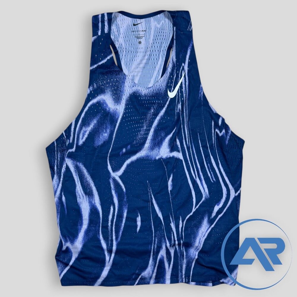 Nike AeroSwift Dri-FIT ADV Running Singlet Men's Large Coastal Blue HV2643-492